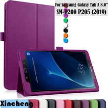 Fashion PU Leather Popular Cover for Samsung Galaxy Tab A 8.0" SM-P200 P205 (2019) Case Flip Stand Casing P200N Holder 2024 - buy cheap