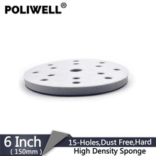POLIWELL 15-Holes Hard Sponge Interface Pad for Hook and Loop Sanding Pad Dust-Free Buffing Pad Grinder Power Tools Accessories 2024 - buy cheap