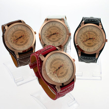 Novo relógio de pulso grande misturado masculino e feminino, 4 peças de pulseira de couro falso, presente u2m para estudantes 2024 - compre barato