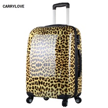 CARRYLOVE fashion luggage series 20/24 inch size Leopard grain PCRolling Luggage Spinner brand Travel Suitcase 2024 - buy cheap