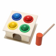 Wooden Ball Hammer Box Toy Children Early Learning Educational Toys Baby Colorful Hammering Cognitive Matching Toys Gifts 2024 - buy cheap