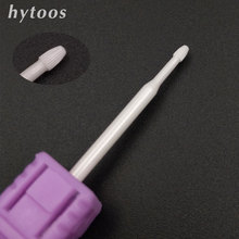 HYTOOS Ceramic Nail Drill Bit 3/32" Rotary Cuticle Burr Milling Cutter For Manicure Dead Skin Removal Drill Accessory Tools 2024 - buy cheap