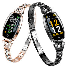 Pulsera inteligente multideporte para mujer, reloj con correa de acero, resistente al agua IP67, control del ritmo cardíaco y de la presión sanguínea, Bluetooth 2024 - compra barato