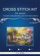 oneroom Parks in Spring Embroidery Crafts Needlework 14CT Unprinted Arts Cross Stitch Kits DMC DIY Quality 2024 - buy cheap