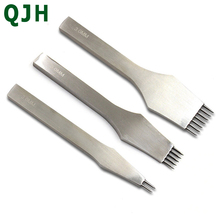 3/4mm ferramentas de perfuração de artesanato de couro diy buraco perfuradores de costura punch tool 2 + 5 + 7 dente dente ferramentas piercer para couro 2024 - compre barato