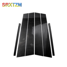 SRXTZM 6pcs For BMW 3 5 Series E90 F30 F10 Exterior Cover Trim Strip Carbon Fiber Car Window B Pillars Sticker for BMW 2024 - buy cheap