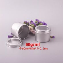 60ml 60x46mm With Window Aluminium Screw Tin Bottle Jar Pot Cans Containers Case For Lip Balm Nail Art Makeup Cream Cosmetic Box 2024 - buy cheap