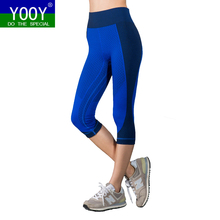 Women Three Quarters Yoga Pants Sport Pants tights Sport Fitness Leggings Gym Sweatpants Exercise Capris calzas deportivas mujer 2024 - buy cheap