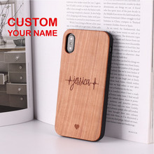 Capa de telefone de madeira personalizada para iphone 12 mini xs max 7 mais 8 8plus x 11 pro max 2024 - compre barato