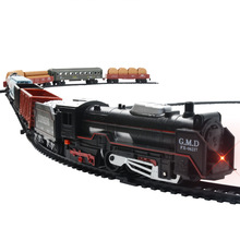 Indoor Games Very Fun !! Children's Electric Track Train Toy Lighting Simulation Classical Small Train Model DIY Splicing Track 2024 - buy cheap