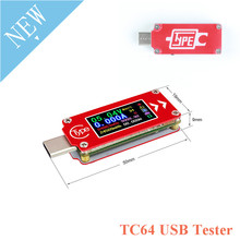 TC64 Type-C Color LCD Screen USB Voltmeter Ammeter Voltage Current Meter Multimeter Battery PD Fast Charge Power USB Tester 2024 - buy cheap