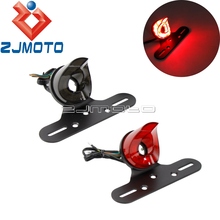 Universal Motorcycle Hollow Stop Lamp w/ License Plate Bracket Red LED Taillight Tail Light For Harley Cafe Racer Chopper Custom 2024 - buy cheap