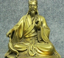 Estatua de 8 "de latón de taoísmo chino antiguo, estatua de LaoZi de lao-tzu, LaoZi 2024 - compra barato