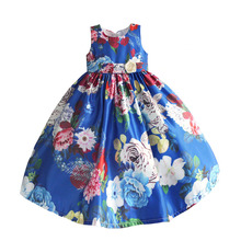 Hetiso/летнее платье с цветочным принтом для маленьких девочек, хлопковое детское платье без рукавов, одежда для маленьких девочек, платье с розами, комплекты одежды, От 3 до 8 лет 2024 - купить недорого