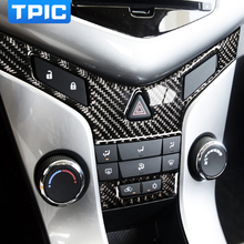 TPIC For Chevrolet Cruze Carbon Fiber Car Interior Central Control Button Panel Trim Car Styling Sticker 2009-2015 Accessories 2024 - buy cheap