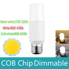 Новейшая светодиодная лампа 2016 E27 COB, светодиодная лампочка-кукуруза 5 Вт 10 Вт 110 В 220 В, светодиодный прожектор холодного и теплого белого света 2024 - купить недорого
