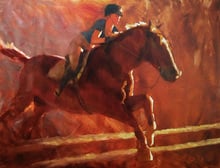 Картина маслом на холсте, Картина на холсте с изображением девушки, катающейся на лошади, ручная роспись, настенное украшение для дома 2024 - купить недорого