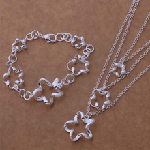 wholesale High quality silver plated Fashion jewelry Necklace  Bracelet WT-234 2024 - buy cheap