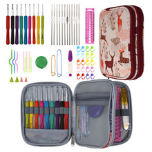 KOKNIT Crochet Knitting Needles Set Ergonomic Crochet Hooks Scissors Needles Sewing Kit DIY Clothes Scarf Weave Tools With Bag 2024 - buy cheap