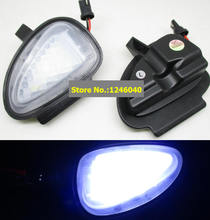 2PCS LED UNDER Side MIRROR PUDDLE LIGHT LAMP for Volkswagen VW Golf6 GTI Touran Golf Cabriolet  WHITE 2024 - buy cheap