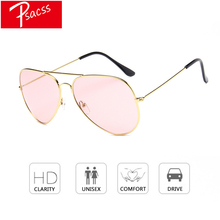 Psacss Новые Классические пилотные солнцезащитные очки для женщин и мужчин в винтажном стиле с металлической оправой, женские брендовые дизайнерские солнцезащитные очки gafas de sol 2024 - купить недорого