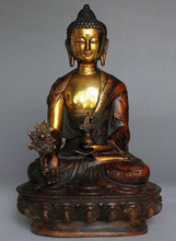 Copper Brass CHINESE crafts Asian 21 cm * / Elaborate Chinese Old Tibetan Copper Buddhism Bodhisattva Sakyamuni Buddha Statue 2024 - buy cheap