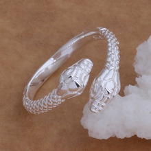 Ar036 anel de abertura cobra cor prata alta qualidade moda rua estiloso joias preço de fábrica 2024 - compre barato