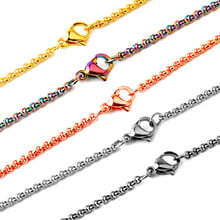 2pcs 2019 Stainless Steel Chain 45cm Handmade Lobster Buckle Necklace Fashion Men Women DIY Jewelry Making Accessories Wholesale 2024 - buy cheap