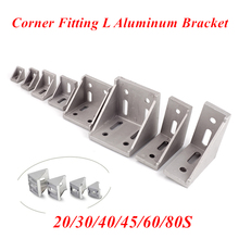 5/20pcs Aluminum 2020 corner bracket fitting 2028 corner angle bracket for 20/30/40/45/60 Aluminum profile connector CNC Router 2024 - buy cheap