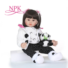 NPK 55cm 22inch Reborn Doll Vinyl Doll Lifelike Newborn Baby Toddler Cute Baby Doll Christmas Gift Sweet Bebe Alive 2024 - buy cheap