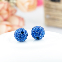 8mm 100pcs High Quality Blue Crystal Clay Beads For Jewelry Making Necklace Bracelet Diy Beads Pave Disco Ball Beads Accessories 2024 - buy cheap