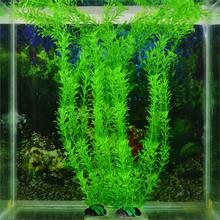 Verde Artificial planta hierba adorno de hierba planta plástico tanque de peces de acuario Decoración 2024 - compra barato