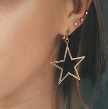 New Fashion Brincos Oorbellen Bijoux  Hollow Five-pointed Star Hanging Earrings Ladies Fashion Jewelry 2024 - buy cheap