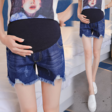 Женские джинсовые шорты с дырками, регулируемые шорты для беременных, Одежда для беременных 2024 - купить недорого