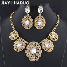 jiayijiaduo african beads jewelry set Bridal wedding jewelry sets for women Gold/Silver color Necklace earrings Sets for Party 2024 - buy cheap