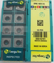 Taegutec ЧПУ Вставки SPMG140512DG TT8020 карбида вольфрама оптовая продажа spmg 140512 DG TT8020 2024 - купить недорого
