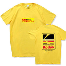 Camiseta Kodak de algodón para mujer, tops blancos, negros y amarillos, informal, Harajuku, de talla grande 2024 - compra barato