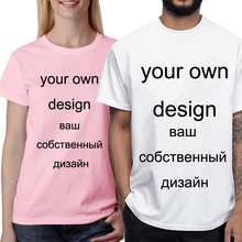 Новая модная футболка с индивидуальным принтом для мужчин и женщин, сделай сам, понравилось фото/логотип, футболки с коротким рукавом, футболки на заказ для мужчин/женщин 2024 - купить недорого