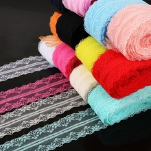 10yards/lot 40mm Wide Bilateral Handicrafts Embroidered Net Lace Trim Ribbon Wedding/Birthday/Christmas/Bow Decorations 2024 - buy cheap
