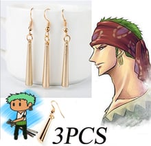 3 Pcs Anime Roronoa Zoro Luffy Earring Cosplay Jewelry Women Men Drop Earrings 2024 - buy cheap