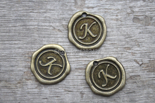 15pcs-Letter K Alphabet Charms, Antique Tibetan Bronze Tone Alphabet Letter K Charm Pendant 18x18mm 2024 - buy cheap