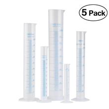 Cilindro de plástico transparente para medir, 50ml / 100ml / 250ml / 500ml/1000ml, 5 uds. 2024 - compra barato