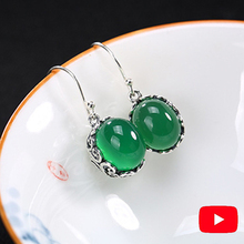 S925 Fine Jewelry Earrings 925 Cute Art Sterling Silver Women Handmade emerald moldavite peridot  opal green gemstone 2024 - buy cheap