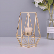 Candelabro em estilo nórdico, candelabro de velas com formas geométricas, em metal, para decoração de quarto infantil, presente de casamento 2024 - compre barato