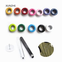XUNZHE-50 juegos de ojales de Color con perforadora y 1 juego, de acero inoxidable, de alta calidad, ojal 2024 - compra barato
