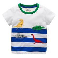 NEAT 2018 Boys short-sleeved T-shirts 1-6 years old kids clothes Summer Baby Boy Applique Stripe 100% Cotton  Boy T-shirts 6835 2024 - buy cheap