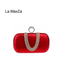 La MaxZa Top Selling Ladies Clutch Bag Handmade Beaded Diamonds Party Bag Evening Bag Purse Party Banquet Bag Wedding Clutches 2024 - buy cheap