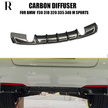 Dual Carbon Fiber Rear Bumper Diffuser For BMW F30 F31 Sedan & Wagon 318 320 328 330 340 with M Package 12 - 19 2024 - buy cheap