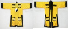 Даосский костюм унисекс, даосский нагрудник, одежда bagua vestment tai chi, форма для боевых искусств, желтая 2024 - купить недорого