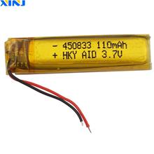 XINJ-batería Lipo 3,7 de polímero de litio, 110 V, 450833 mAh, para bolígrafo, Mp3, Mp4, reloj, altavoz, auriculares, GPS, navegador por satélite, grabadora de conducción, Bluetooth 2024 - compra barato